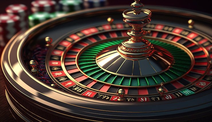 Tampilan studio Monopoly Live dengan dealer profesional